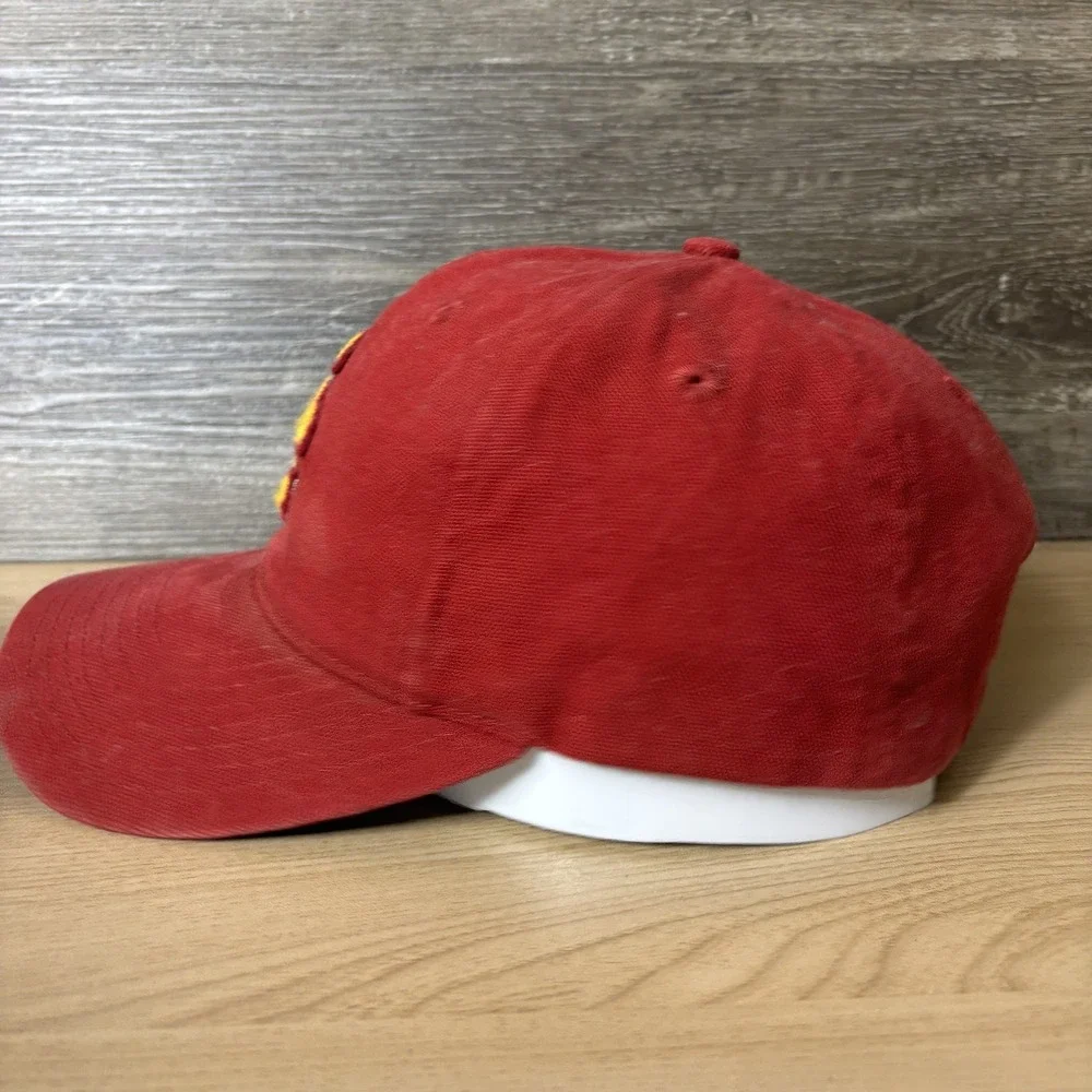 Vintage USC Trojans Hat Cap Strap Back Red Yellow NCAA Football Nike College